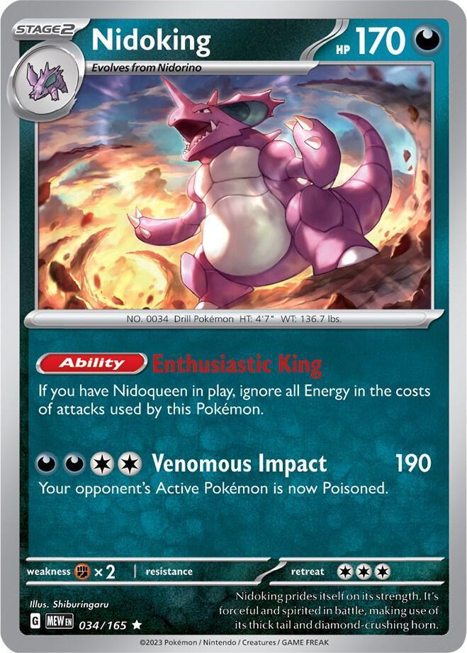 Scarlet & Violet: 151 Nidoking (034/165) [Scarlet & Violet: 151] - Trading Card World