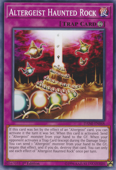 1st Edition, Common, Continuous Trap, Dark Neostorm, Trap, Unlimited Altergeist Haunted Rock [DANE-EN068] Common - Trading Card World