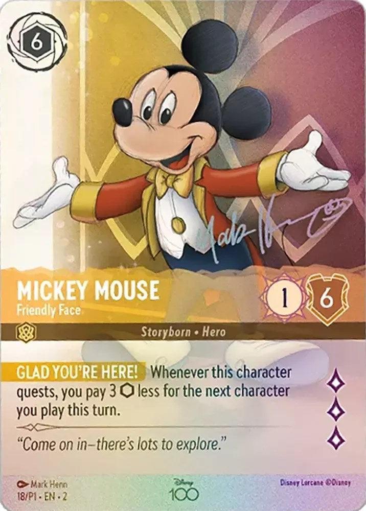  Mickey Mouse - Friendly Face (Enchanted) (18) [Disney100 Promos] - Trading Card World