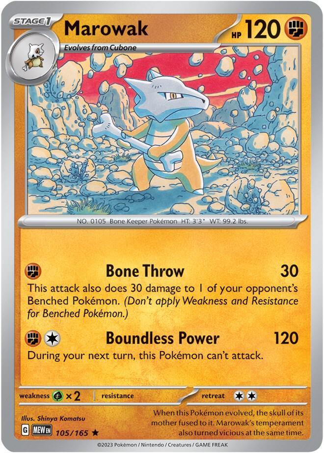 Scarlet & Violet: 151 Marowak (105/165) [Scarlet & Violet: 151] - Trading Card World