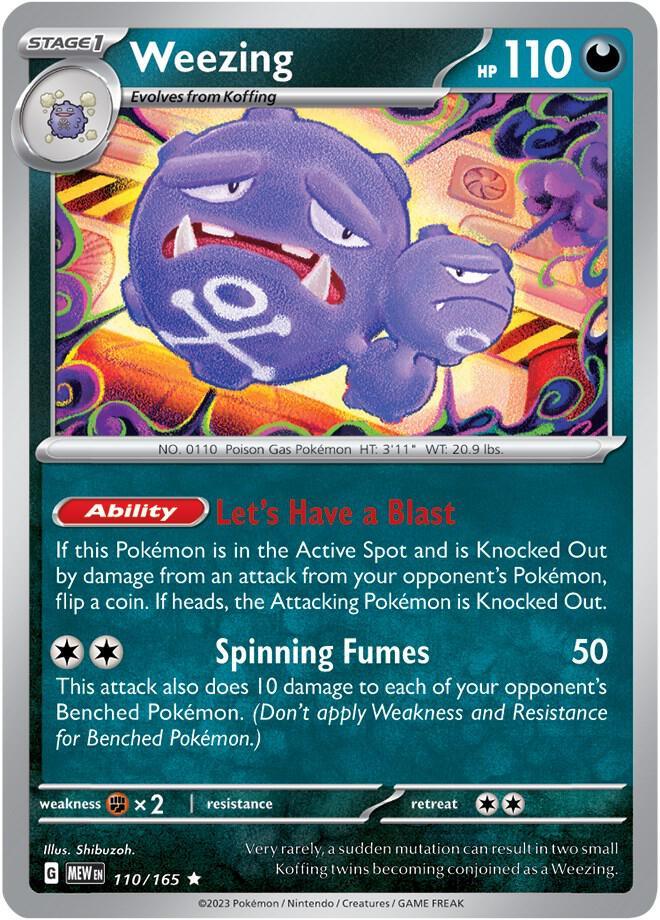 Rare, Scarlet & Violet: 151 Weezing (110/165) [Scarlet & Violet: 151] - Trading Card World