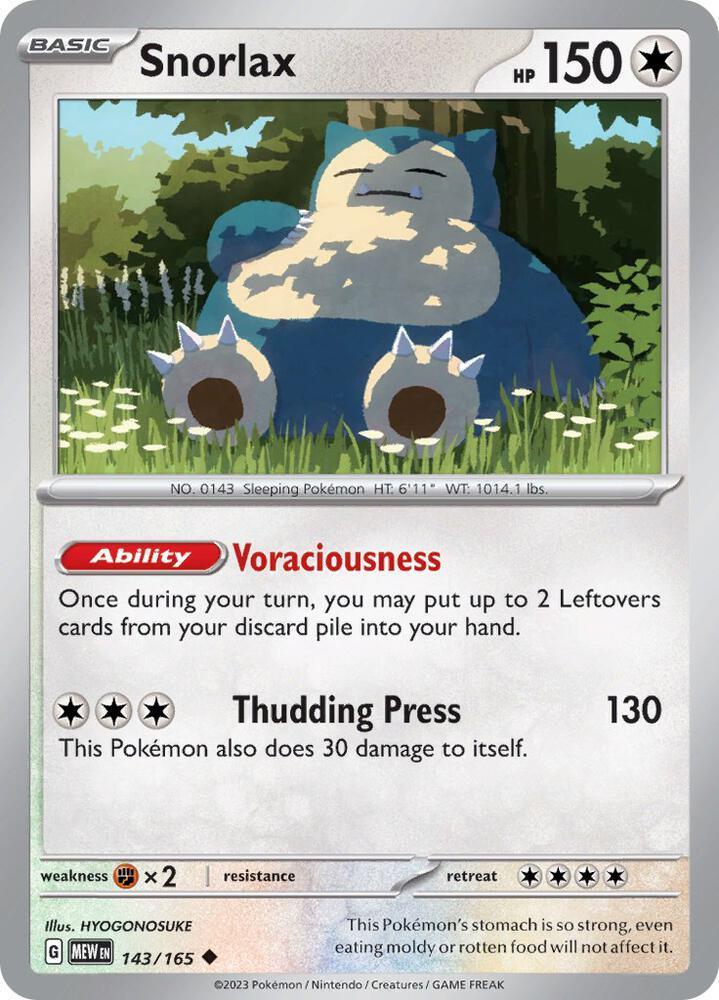 Scarlet & Violet: 151 Snorlax (143/165) [Scarlet & Violet: 151] - Trading Card World
