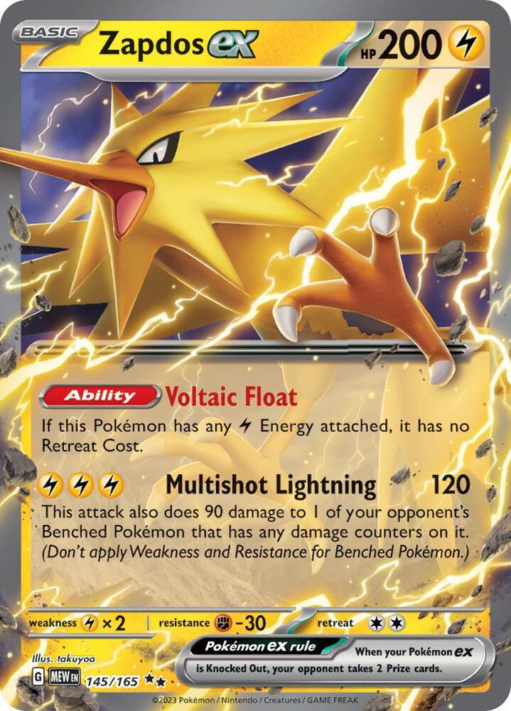 Scarlet & Violet: 151 Zapdos ex (145/165) [Scarlet & Violet: 151] - Trading Card World