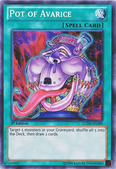1st Edition, Legendary Collection 4: Joey's World, Normal Spell, Secret Rare, Spell Pot of Avarice [LCJW-EN290] Secret Rare - Trading Card World