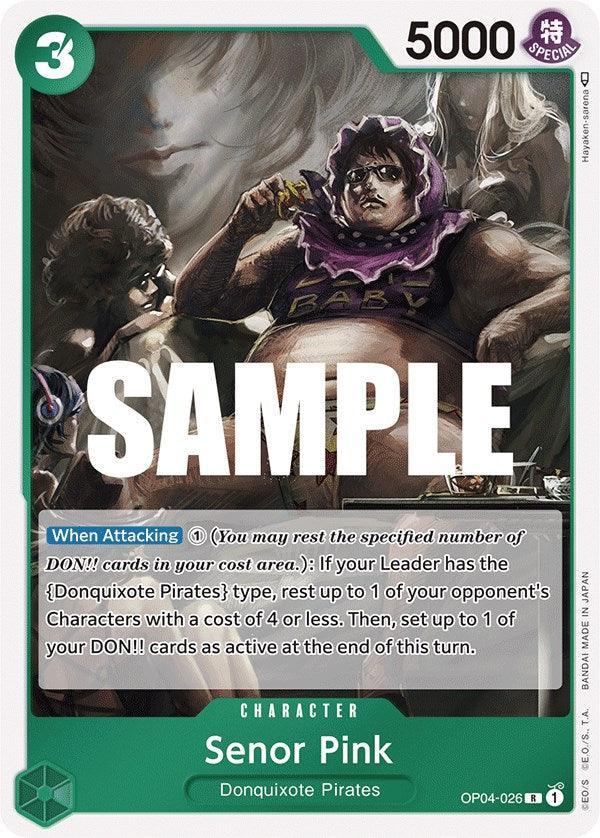 Character, Donquixote Pirates, Kingdoms of Intrigue, Rare Senor Pink [Kingdoms of Intrigue] - Trading Card World