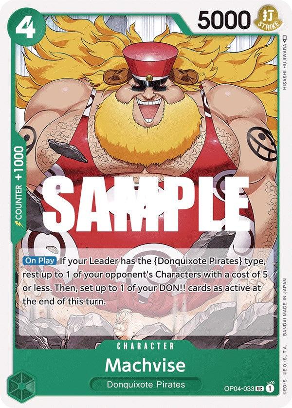 Character, Donquixote Pirates, Kingdoms of Intrigue, Uncommon Machvise [Kingdoms of Intrigue] - Trading Card World