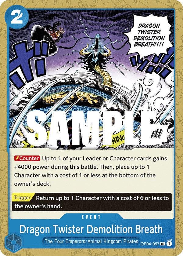 Animal Kingdom Pirates, Event, Kingdoms of Intrigue, The Four Emperors, Uncommon Dragon Twister Demolition Breath [Kingdoms of Intrigue] - Trading Card World