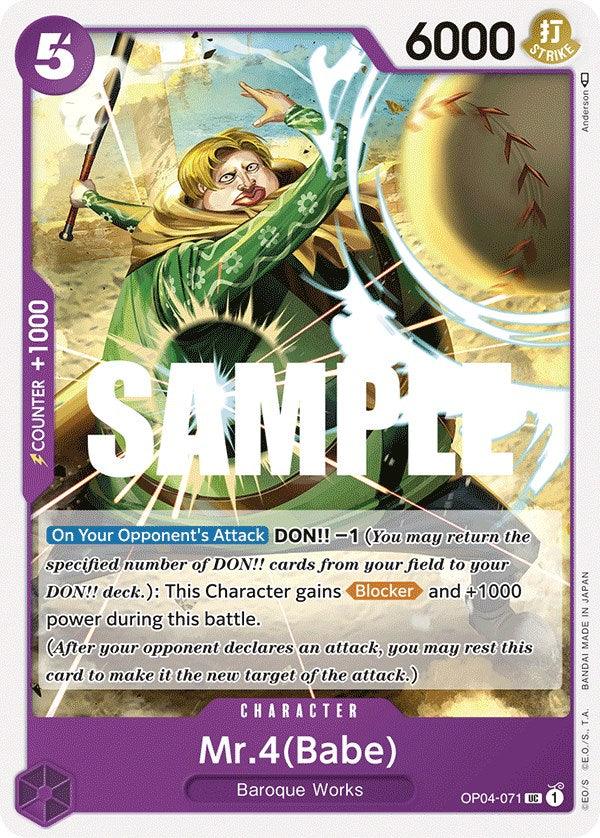 Baroque Works, Character, Kingdoms of Intrigue, Uncommon Mr.4(Babe) [Kingdoms of Intrigue] - Trading Card World