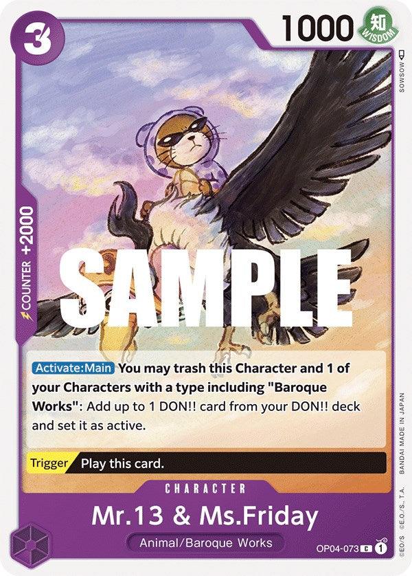 Animal, Baroque Works, Character, Common, Kingdoms of Intrigue Mr.13 & Ms.Friday [Kingdoms of Intrigue] - Trading Card World