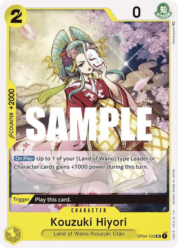 Character, Kingdoms of Intrigue, Kouzuki Clan, Land of Wano, Uncommon Kouzuki Hiyori [Kingdoms of Intrigue] - Trading Card World