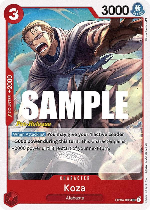 Alabasta, Character, Kingdoms of Intrigue, Kingdoms of Intrigue Pre-Release Cards, Uncommon Koza [Kingdoms of Intrigue Pre-Release Cards] - Trading Card World
