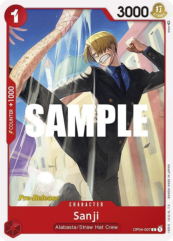 Alabasta, Character, Common, Kingdoms of Intrigue, Kingdoms of Intrigue Pre-Release Cards, Straw Hat Crew Sanji [Kingdoms of Intrigue Pre-Release Cards] - Trading Card World