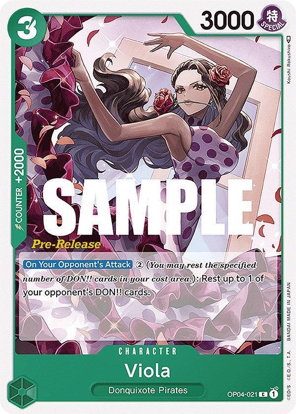 Character, Common, Donquixote Pirates, Kingdoms of Intrigue, Kingdoms of Intrigue Pre-Release Cards Viola [Kingdoms of Intrigue Pre-Release Cards] - Trading Card World