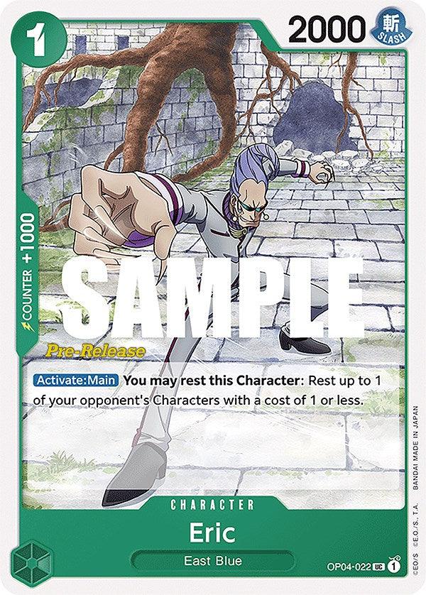 Character, East Blue, Kingdoms of Intrigue, Kingdoms of Intrigue Pre-Release Cards, Uncommon Eric [Kingdoms of Intrigue Pre-Release Cards] - Trading Card World