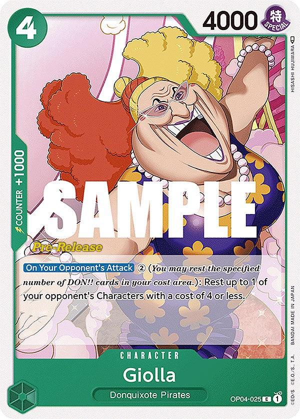 Character, Common, Donquixote Pirates, Kingdoms of Intrigue, Kingdoms of Intrigue Pre-Release Cards Giolla [Kingdoms of Intrigue Pre-Release Cards] - Trading Card World