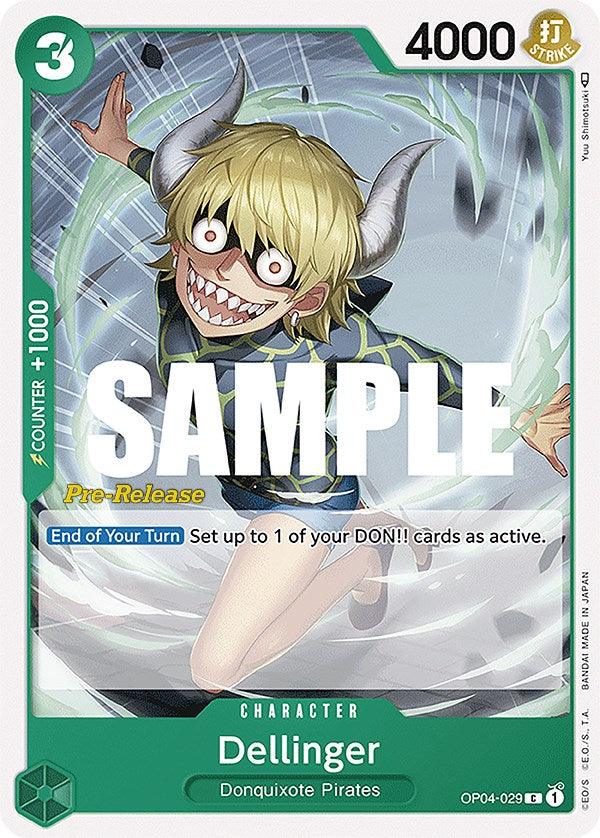 Character, Common, Donquixote Pirates, Kingdoms of Intrigue, Kingdoms of Intrigue Pre-Release Cards Dellinger [Kingdoms of Intrigue Pre-Release Cards] - Trading Card World
