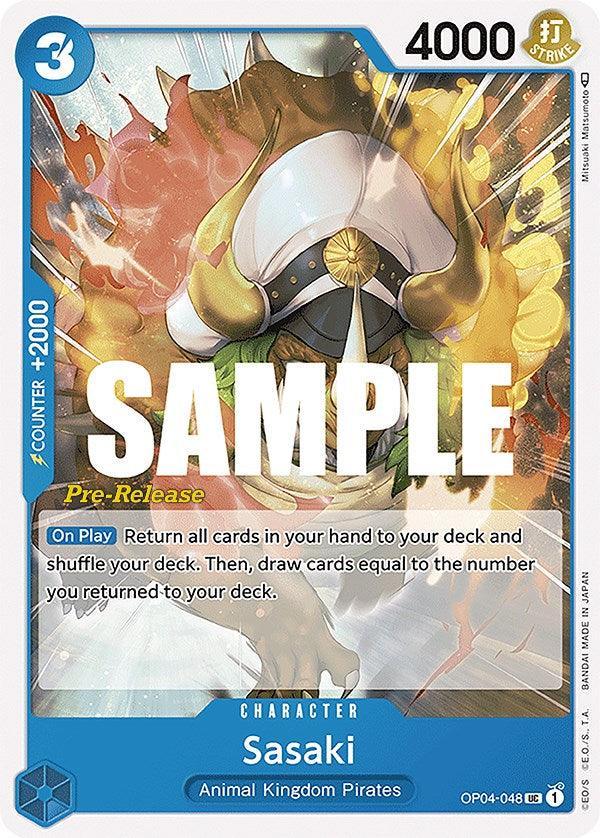 Animal Kingdom Pirates, Character, Kingdoms of Intrigue, Kingdoms of Intrigue Pre-Release Cards, Uncommon Sasaki [Kingdoms of Intrigue Pre-Release Cards] - Trading Card World