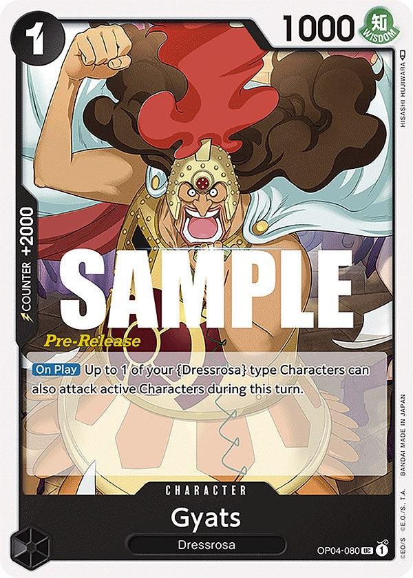 Character, Dressrosa, Kingdoms of Intrigue, Kingdoms of Intrigue Pre-Release Cards, Uncommon Gyats [Kingdoms of Intrigue Pre-Release Cards] - Trading Card World