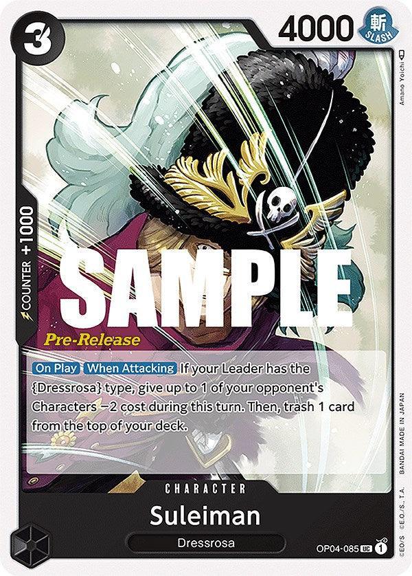 Character, Dressrosa, Kingdoms of Intrigue, Kingdoms of Intrigue Pre-Release Cards, Uncommon Suleiman [Kingdoms of Intrigue Pre-Release Cards] - Trading Card World