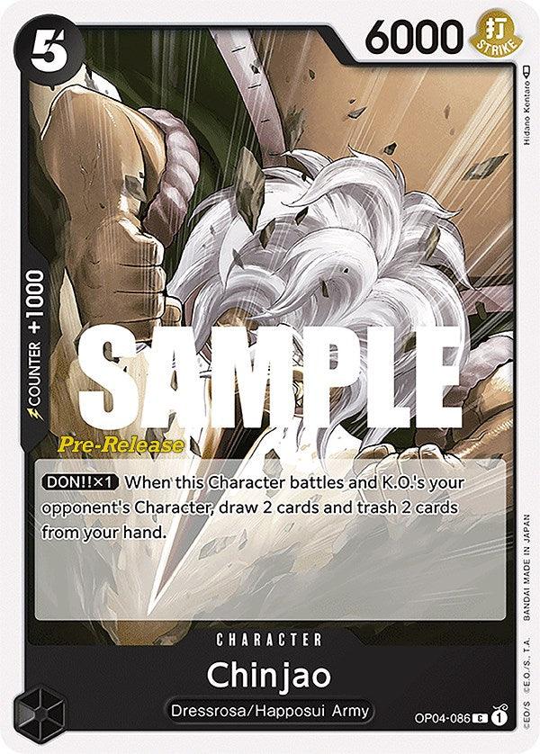 Character, Common, Dressrosa, Happosui Army, Kingdoms of Intrigue, Kingdoms of Intrigue Pre-Release Cards Chinjao [Kingdoms of Intrigue Pre-Release Cards] - Trading Card World
