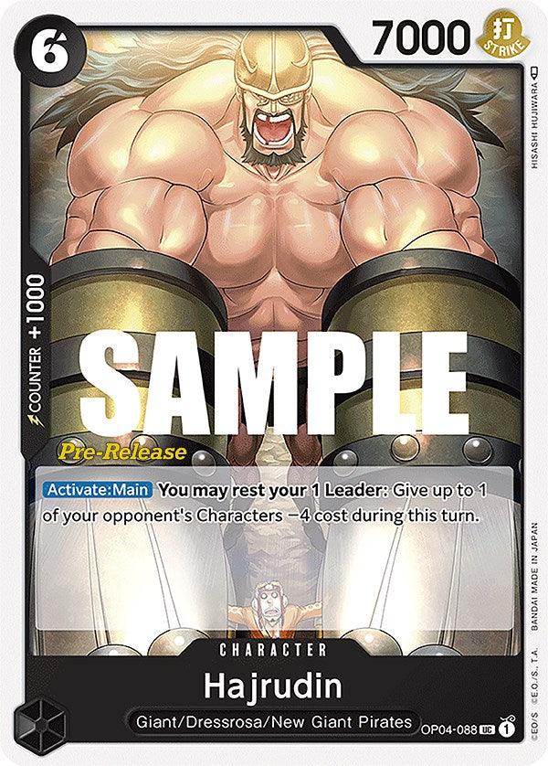Character, Dressrosa, Giant, Kingdoms of Intrigue, Kingdoms of Intrigue Pre-Release Cards, New Giant Pirate Crew, Uncommon Hajrudin [Kingdoms of Intrigue Pre-Release Cards] - Trading Card World