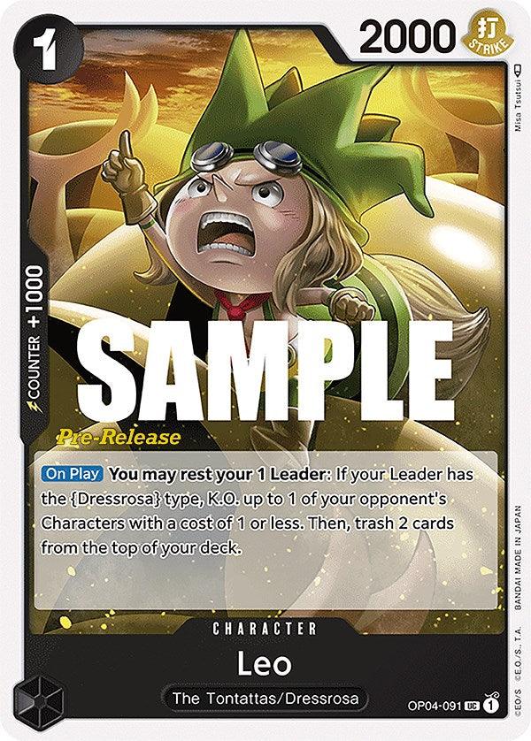 Character, Dressrosa, Kingdoms of Intrigue, Kingdoms of Intrigue Pre-Release Cards, The Tontattas, Uncommon Leo [Kingdoms of Intrigue Pre-Release Cards] - Trading Card World