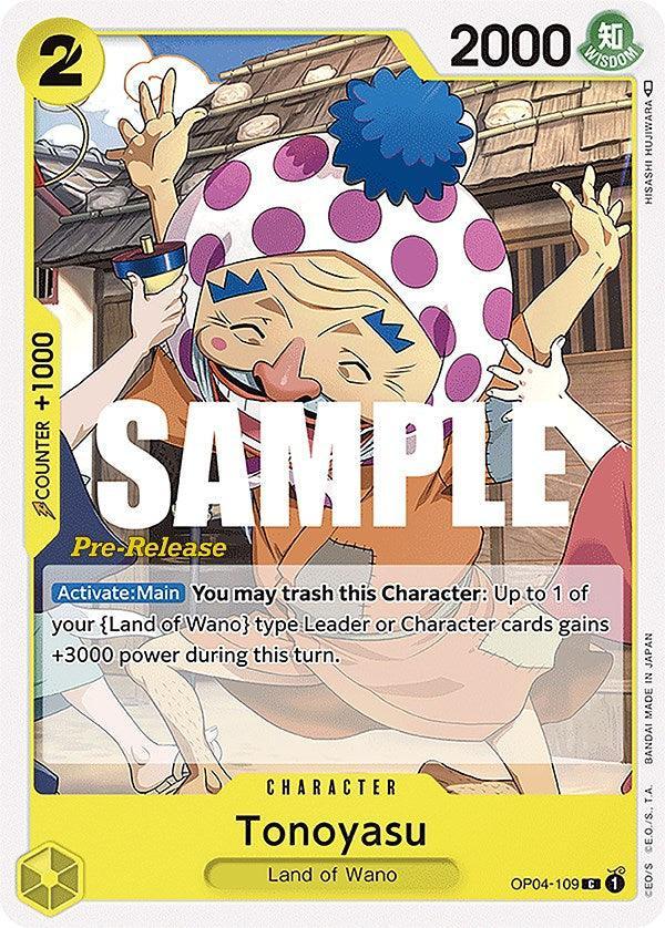 Character, Common, Kingdoms of Intrigue, Kingdoms of Intrigue Pre-Release Cards, Land of Wano Tonoyasu [Kingdoms of Intrigue Pre-Release Cards] - Trading Card World