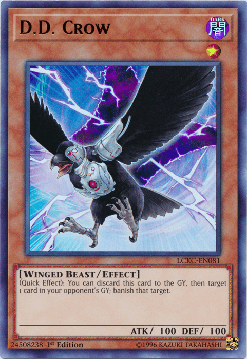 1st Edition, Dark, Effect Monster, Legendary Collection Kaiba, Ultra Rare, Unlimited, Winged Beast D.D. Crow [LCKC-EN081] Ultra Rare - Trading Card World