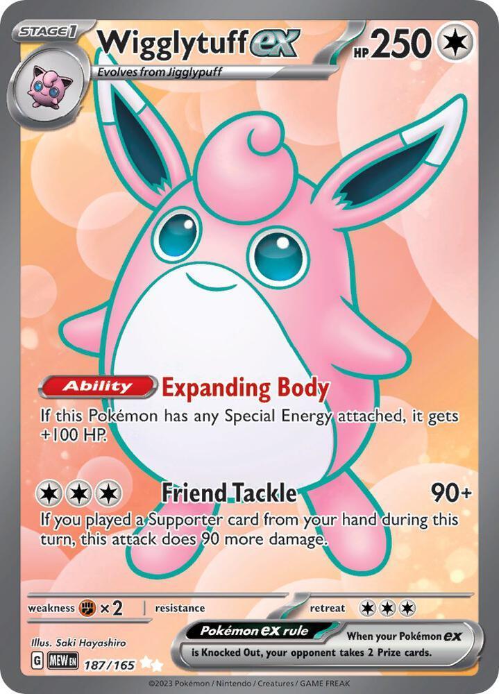 Scarlet & Violet: 151 Wigglytuff ex (187/165) [Scarlet & Violet: 151] - Trading Card World