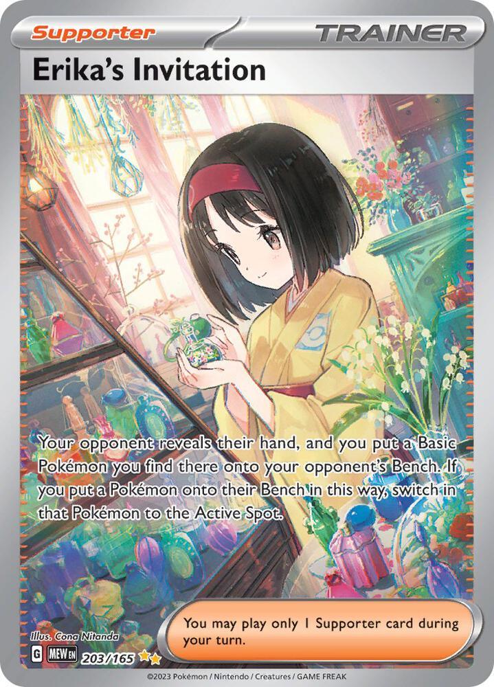 Scarlet & Violet: 151 Erika's Invitation (203/165) [Scarlet & Violet: 151] - Trading Card World