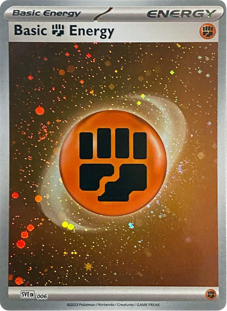 006, Scarlet & Violet: Base Set Basic Fighting Energy (006) (Cosmos Holo) [Scarlet & Violet: Base Set] - Trading Card World