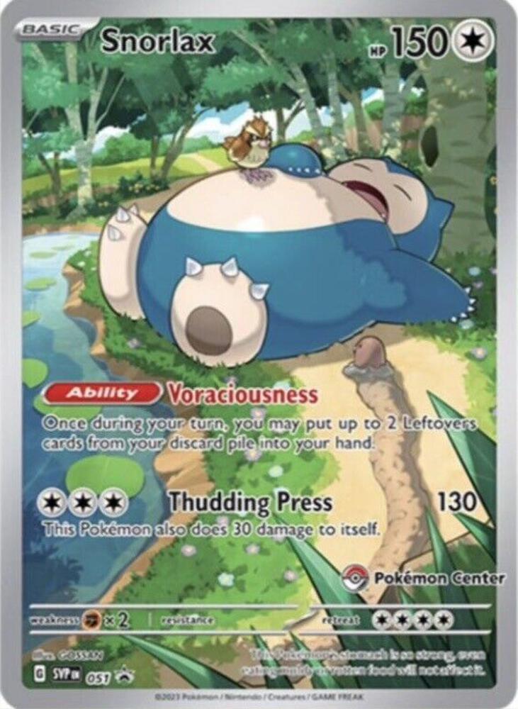 051, Scarlet & Violet: Black Star Promos Snorlax (051) (Pokemon Center Exclusive) [Scarlet & Violet: Black Star Promos] - Trading Card World