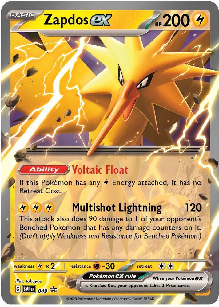 Scarlet & Violet: Black Star Promos Zapdos ex (049) [Scarlet & Violet: Black Star Promos] - Trading Card World