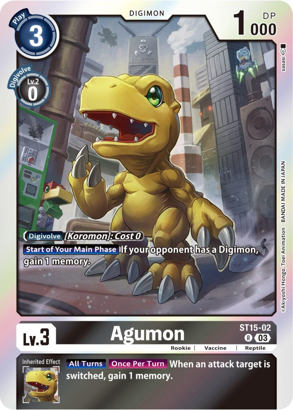 Black, Digimon, Rare, Reptile, Rookie, ST15-02, Starter Deck: Dragon of Courage, Vaccine Agumon [ST15-02] [Starter Deck: Dragon of Courage] - Trading Card World