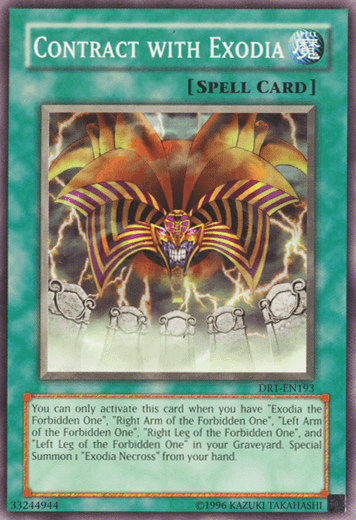 Common, Dark Revelation Volume 1, Normal Spell, Spell, Unlimited Contract with Exodia [DR1-EN193] Common - Trading Card World