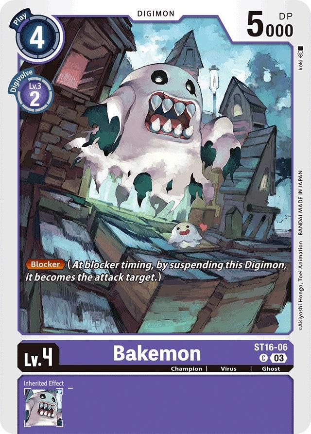 Champion, Common, Digimon, Ghost, Purple, ST16-06, Starter Deck: Wolf of Friendship, Virus Bakemon [ST16-06] [Starter Deck: Wolf of Friendship] - Trading Card World