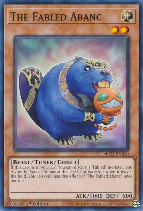 1st Edition, 2022 Tin of the Pharaoh's Gods, Beast, Common, Light, Tuner/Effect Monster The Fabled Abanc [MP22-EN010] Common - Trading Card World