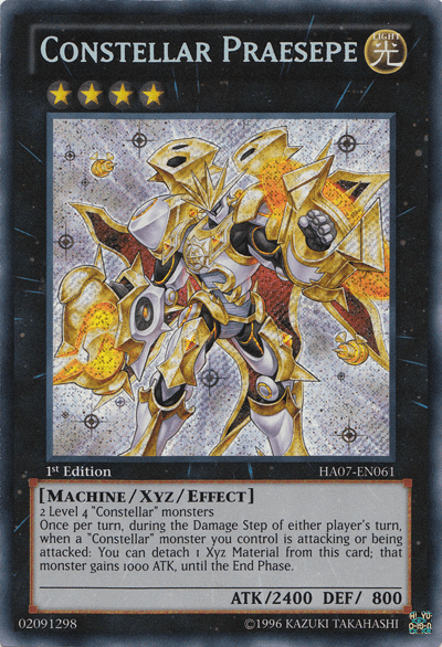 1st Edition, Hidden Arsenal 7: Knight of Stars, Light, Machine, Secret Rare, Unlimited, Xyz/Effect Monster Constellar Praesepe [HA07-EN061] Secret Rare - Trading Card World