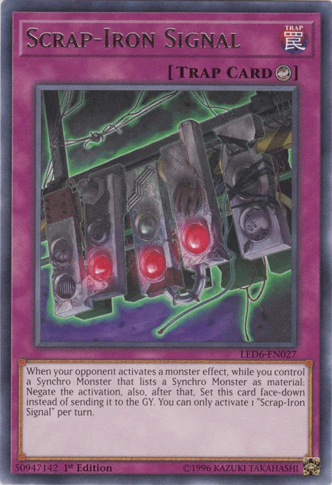 1st Edition, Counter Trap, Legendary Duelists: Magical Hero, Rare, Trap, Unlimited Scrap-Iron Signal [LED6-EN027] Rare - Trading Card World