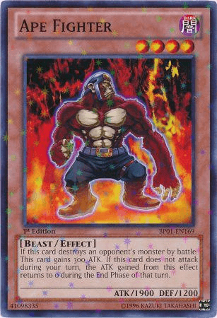 1st Edition, Battle Pack: Epic Dawn, Beast, Dark, Effect Monster, Starfoil Rare, Unlimited Ape Fighter [BP01-EN169] Starfoil Rare - Trading Card World