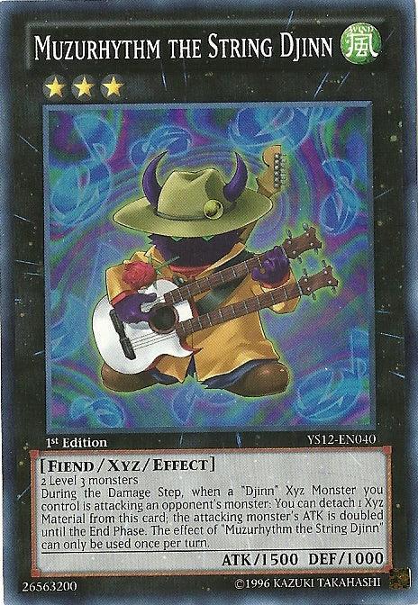1st Edition, Fiend, Starter Deck: Xyz Symphony, Super Rare, Wind, Xyz/Effect Monster Muzurhythm the String Djinn [YS12-EN040] Super Rare - Trading Card World
