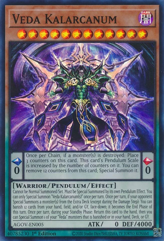 1st Edition, Age of Overlord, Dark, Pendulum/Effect Monster, Super Rare, Warrior Veda Kalarcanum [AGOV-EN005] Super Rare - Trading Card World