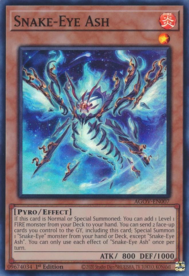 1st Edition, Age of Overlord, Effect Monster, Fire, Pyro, Super Rare Snake-Eye Ash [AGOV-EN007] Super Rare - Trading Card World