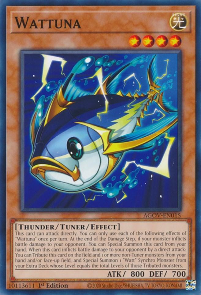 1st Edition, Age of Overlord, Common, Effect Monster, Light, Thunder Wattuna [AGOV-EN015] Common - Trading Card World