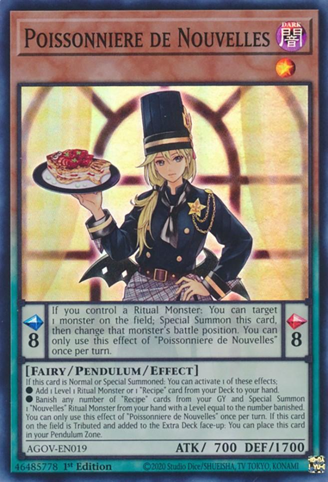 1st Edition, Age of Overlord, Dark, Fairy, Pendulum/Effect Monster, Super Rare Poissonniere de Nouvelles [AGOV-EN019] Super Rare - Trading Card World