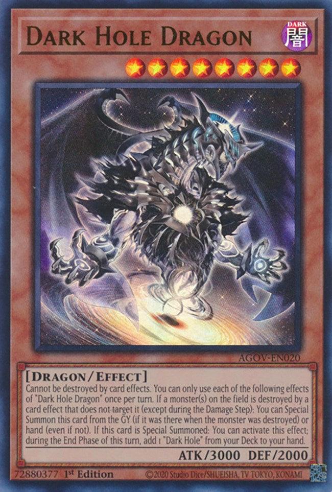 1st Edition, Age of Overlord, Dark, Dragon, Effect Monster, Ultra Rare Dark Hole Dragon [AGOV-EN020] Ultra Rare - Trading Card World
