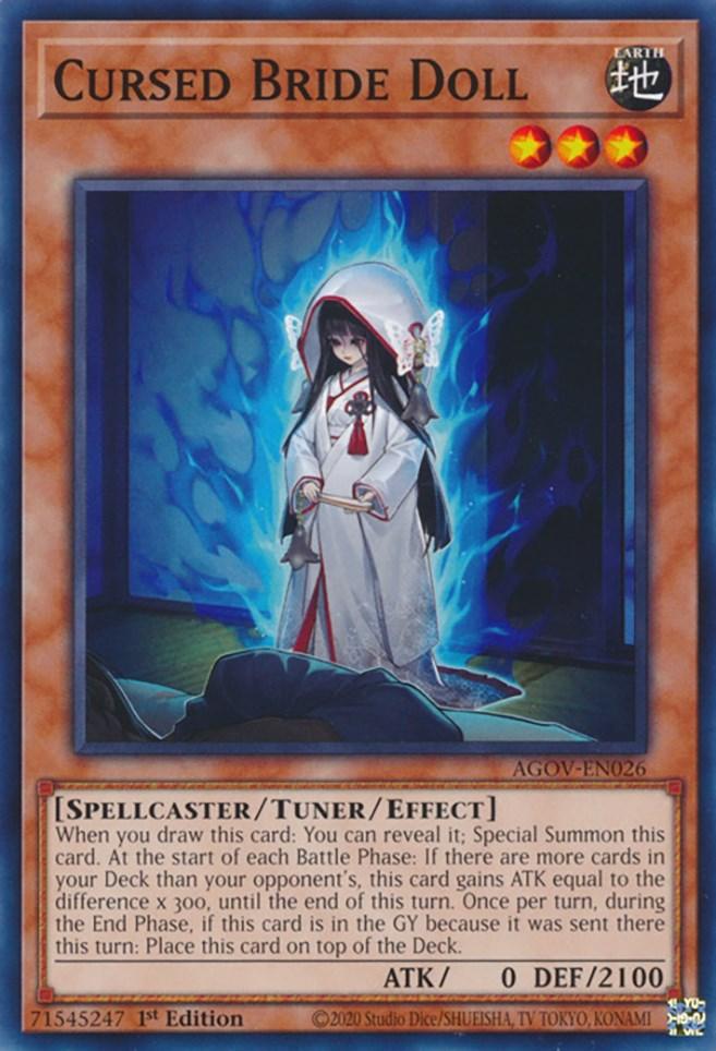 1st Edition, Age of Overlord, Common, Earth, Spellcaster, Tuner/Effect Monster Cursed Bride Doll [AGOV-EN026] Common - Trading Card World