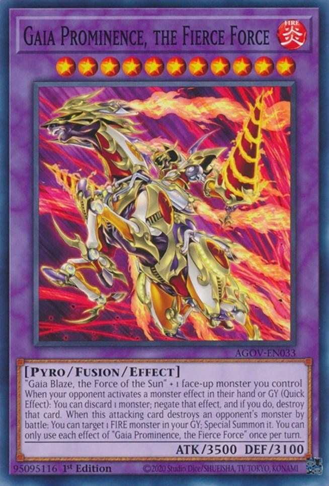 1st Edition, Age of Overlord, Common, Fire, Fusion/Effect Monster, Pyro Gaia Prominence, the Fierce Force [AGOV-EN033] Common - Trading Card World