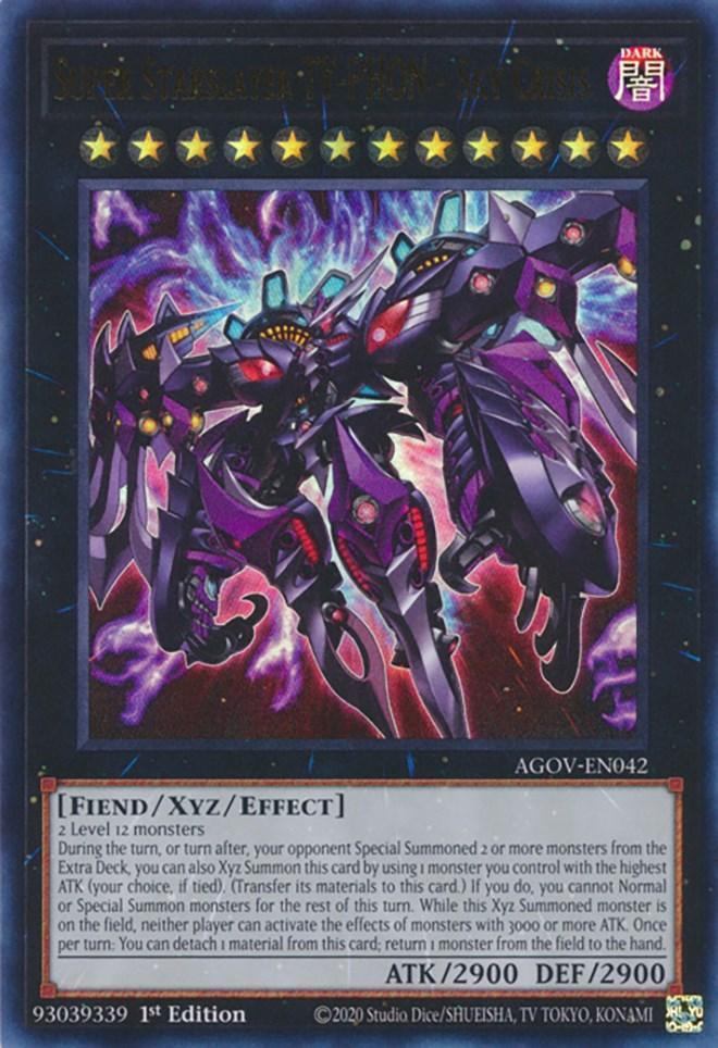 1st Edition, Age of Overlord, Dark, Fiend, Ultra Rare, XYZ/Effect Monster Super Starslayer TY-PHON - Sky Crisis [AGOV-EN042] Ultra Rare - Trading Card World
