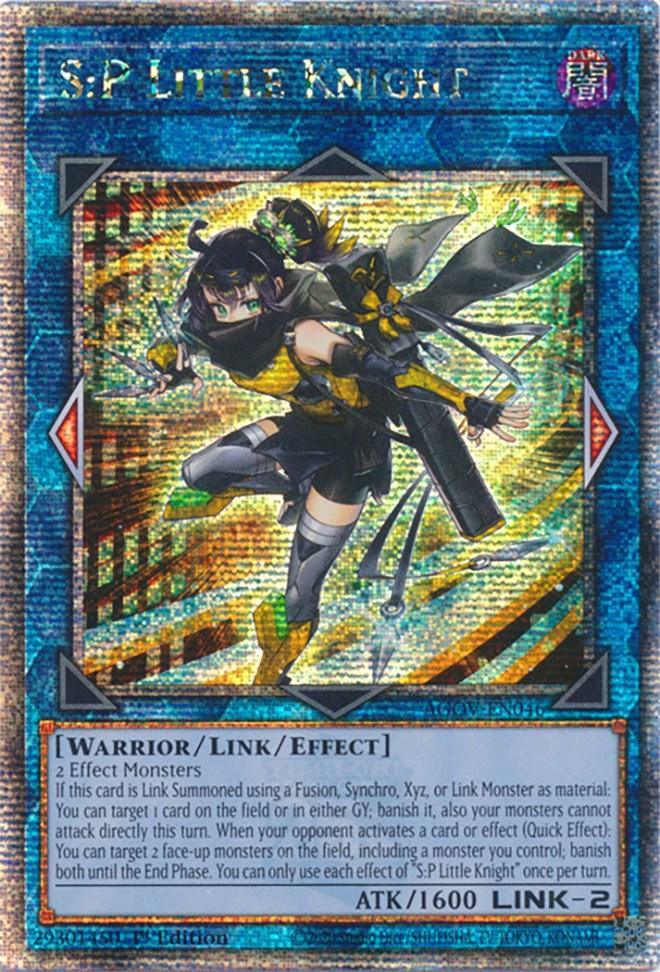 1st Edition, Age of Overlord, Dark, Link/Effect Monster, Quarter Century Secret Rare, Warrior S:P Little Knight (Quarter Century Secret Rare) [AGOV-EN046] Quarter Century Secret Rare - Trading Card World